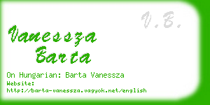 vanessza barta business card
